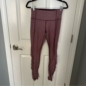 Heather Maroon Lululemon Scrunch Leggings